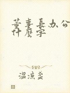 董事长办公室挂什么字