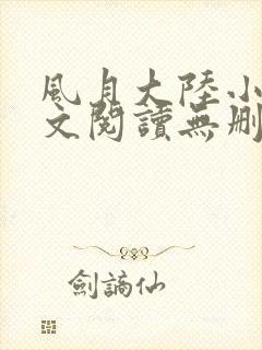 风月大陆小说全文阅读无删减
