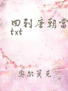 回到唐朝当皇帝txt