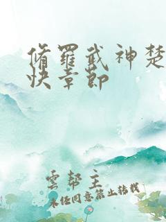 修罗武神楚枫更快章节