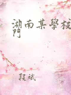 湖南某学校秋千门