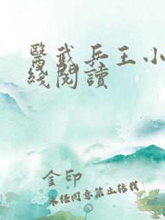 医武兵王小说在线阅读