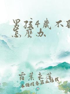 男孩4岁不听话怎么办