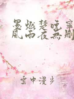 墨燃楚晚宁痴缠风雨夜无删减txt