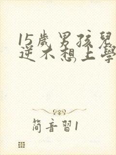 15岁男孩儿叛逆不想上学怎么办