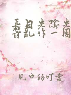 长日光阴光阴似箭乱作一团笔趣阁