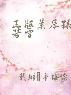 正版叶辰孙怡夏若雪