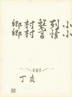乡村系列小说:乡村言情小说