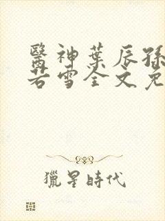 医神叶辰孙怡夏若雪全文免费阅读