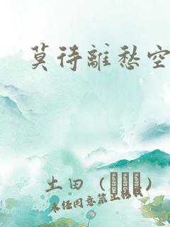 莫待离愁空相思