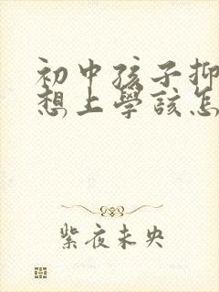 初中孩子抑郁不想上学该怎么办