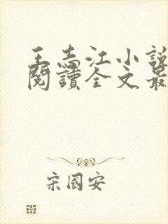 王志江小说免费阅读全文最新章节无弹窗