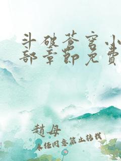 斗破苍穹小说全部章节免费阅读