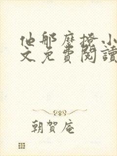 他那么撩小说全文免费阅读无弹窗