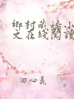 乡村藏娇小说全文在线阅读