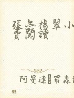 张冬杨翠小说免费阅读