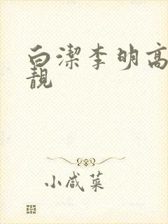 白洁李明高义孙靓