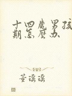 十四岁男孩叛逆期怎么办