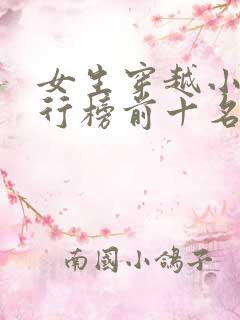 女生穿越小说排行榜前十名完结篇