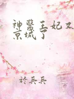神医王妃又轰动京城了