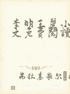 李明王丽小说全文免费阅读最新章节
