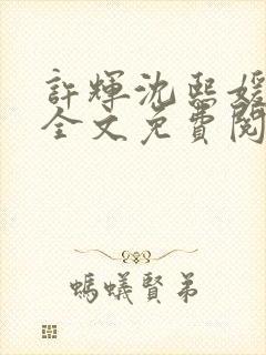 许辉沈熙媛小说全文免费阅读笔趣阁