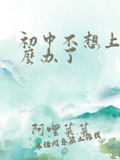 初中不想上学怎么办了
