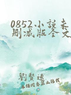 0852小说未删减版全文免费阅读