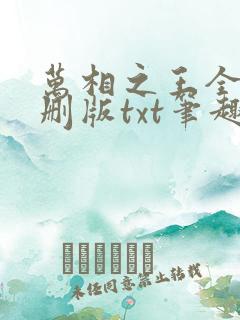 万相之王全本无删版txt笔趣阁