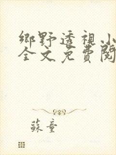 乡野透视小神医全文免费阅读