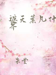 遮天叶凡什么境界