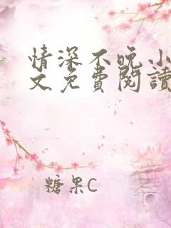 情深不晚小说全文免费阅读