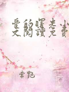 爱的曙光小说全文阅读免费无弹窗