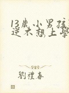 13岁小男孩叛逆不想上学怎么办