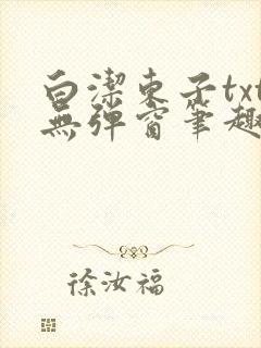 白洁东子txt无弹窗笔趣阁