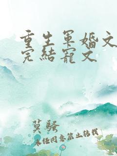重生军婚文推荐完结宠文