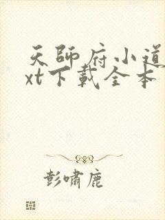 天师府小道士txt下载全本免费