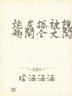 炮灰总被觊觎笔趣阁全文阅读