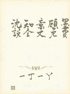 沈知意顾墨臣小说全文免费阅读
