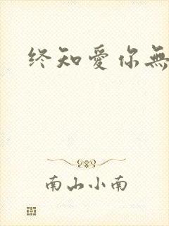 终知爱你无穷尽