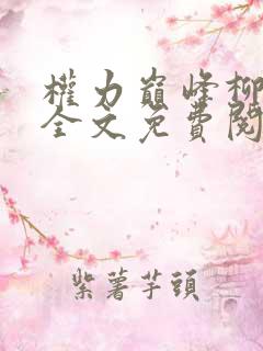 权力巅峰柳擎宇全文免费阅读目录无弹窗