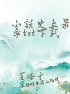 小说史上最狂至尊txt下载