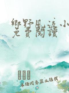 乡野风流小神医免费阅读
