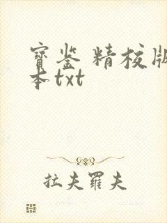 宝鉴 精校版全本txt