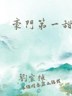 豪门第一甜婚