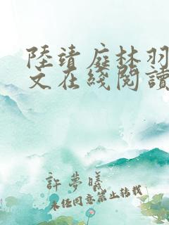 陆靖庭林羽棠全文在线阅读