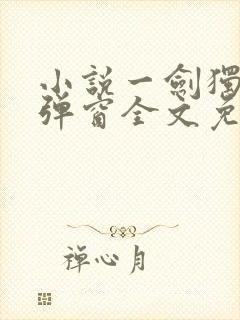 小说一剑独尊无弹窗全文免费阅读