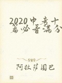 2020中考十篇必看满分作文