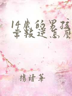 14岁的男孩非常叛逆怎么办