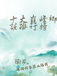十大巅峰乡村小说排行榜